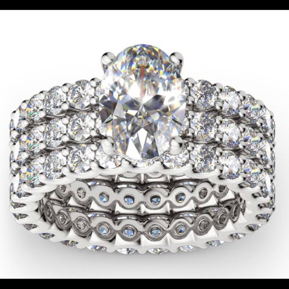 3pc Oval Wedding Set - image 1